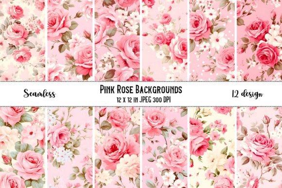 12 Seamless Floral Pattern Backgrounds for Creative Projects