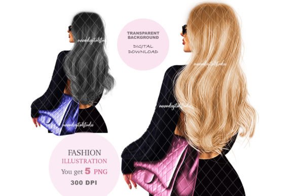Fashion Girl Clipart for Modern Branding