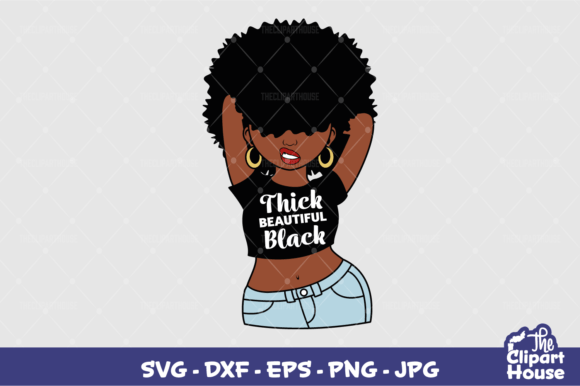 Thick Beautiful Black Woman 2 Design for Creators