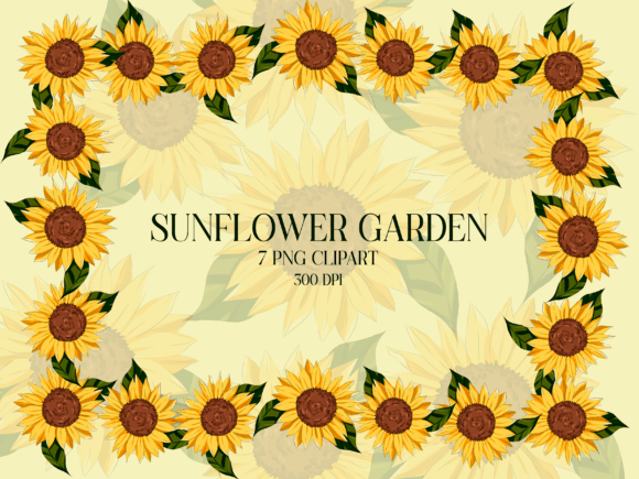 Transform Your Designs with Sunflower Garden Clipart Sublimation